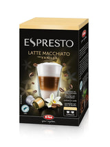 ESPRESTO Latte Macchiato Typ Vanilj, kompatibel med K-fee & ALDI EXPRESSI*, RFA-certifierad, söt & harmonisk, 48 ​​kaffekapslar & 48 mjölkkapslar