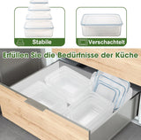 YASHE Matförvaringsburk med lock, 12-delad plastförvaringsburksats, BPA-fri, 100 % läckagesäker, stapelbar, klara matförvaringslådor Naty Shop