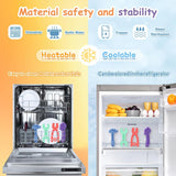 Baby Teether [Original] - Silikonbitringleksak, Cool bitring, Brickhjälp, BPA-fri | Leksaker, tillbehör och presenter för småbarn 3+ månader | Paket om 4