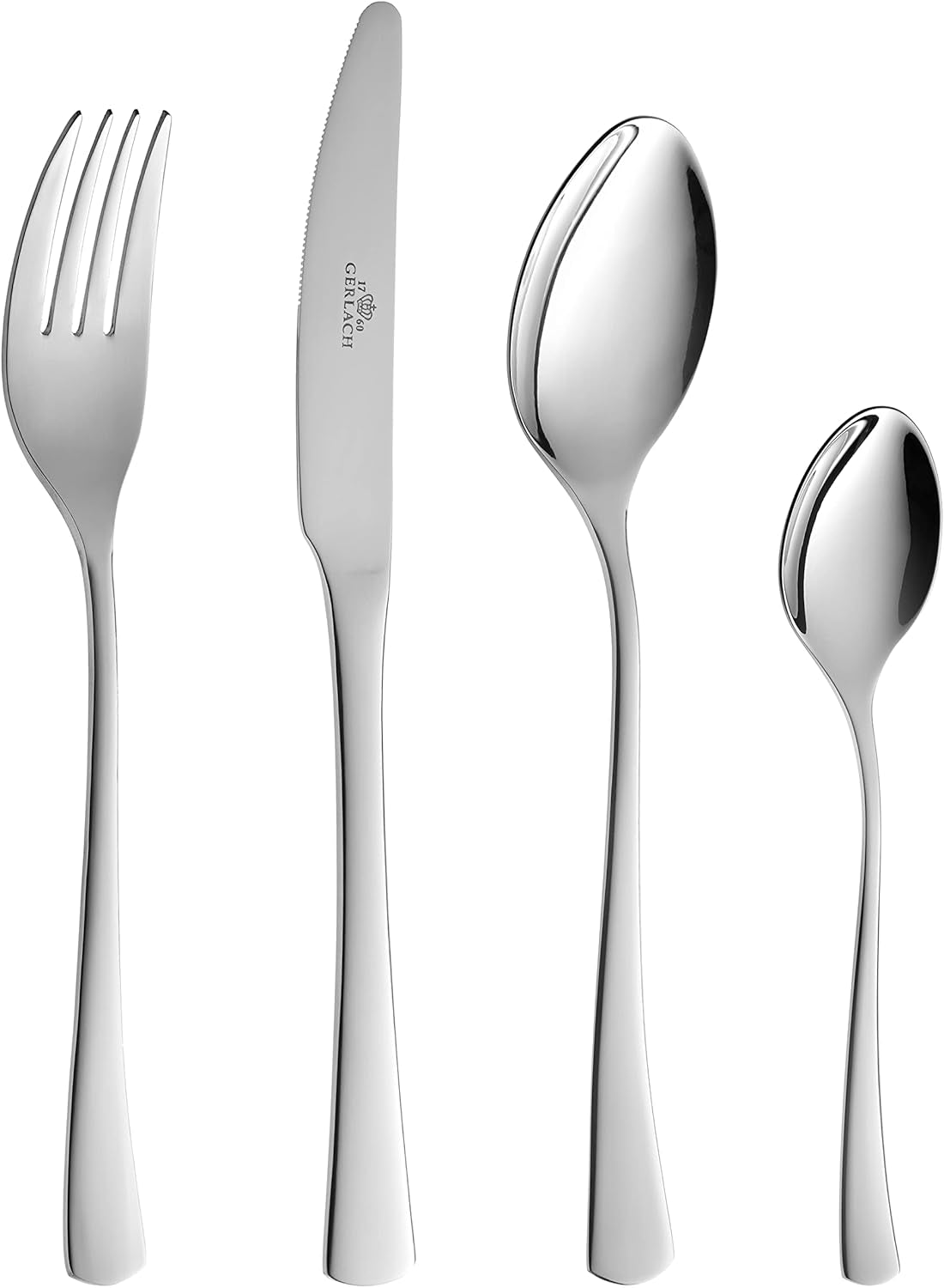 Gerlach 1760 Tunea Set, rostfritt stål bestick, 24 st, 6 personer Kitchen Naty Shop