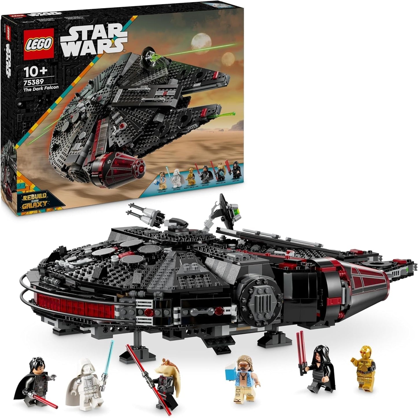 LEGO Star Wars Dark Millennium Falcon, Starship Set, Byggleksak för barn, Födelsedagspresent för pojkar, flickor och fans, Äventyrsleksak 75389 Byggset Besuche den LEGO-Store Standardtitel