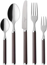 Villeroy And Boch Play Chocolate Brown Bestick, för upp till 6 personer, 30 stycken, rostfritt stål, brunt plasthandtag Kitchen Naty Shop