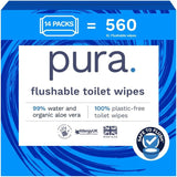 Miljövänliga våtservetter för engångsbruk 560 våtservetter (14 x 40 våtservetter) Månadsförpackning 100 % plastfri 99 % vattenkänslig vård våtservetter Fin att spola Certifierad biologiskt nedbrytbar vegan