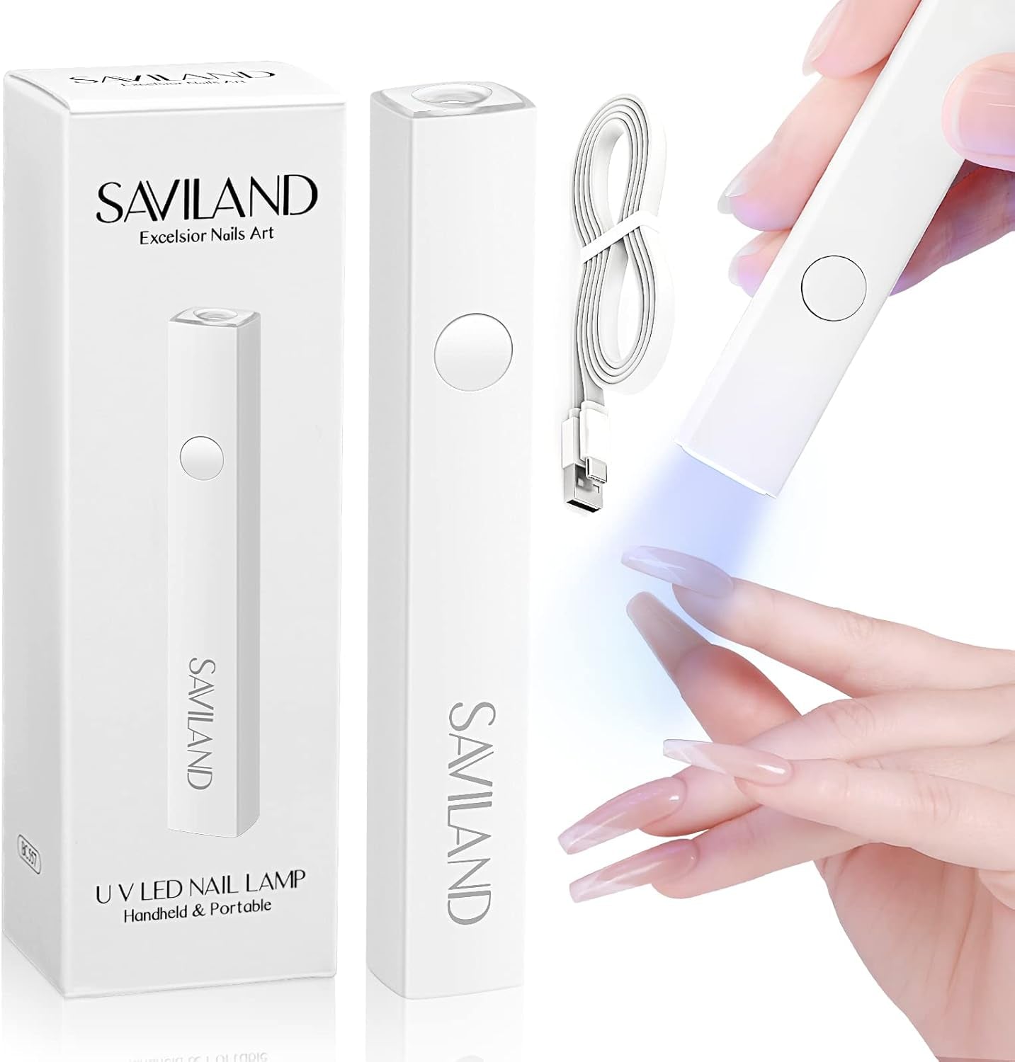 Saviland U V Lampe Für Gelnägel: Mini U V Lampe Für NägelSchützen Sie Die Haut Wiederaufladbar Klein LED Nagellack Trocknergerät Für Nagellack Aufbaugel Nageltips Nagelkleber Geschenke Für Frauen