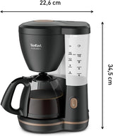 Tefal Includeo Filter Espressomaskin, Espressomaskin Extremt lätt att använda, Lämplig för höger- och vänsterhänta användare, Automatisk locköppning, 1,25 L, 10 till 15 koppar, CM533811