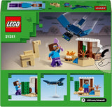 LEGO Minecraft Steve's Desert Expedition, videospelset för pojkar och flickor, biom med Steve, hus, statyetter och kamelleksak, gamerpresent för barn från 6 år 21251 Byggset Besuche den LEGO-Store