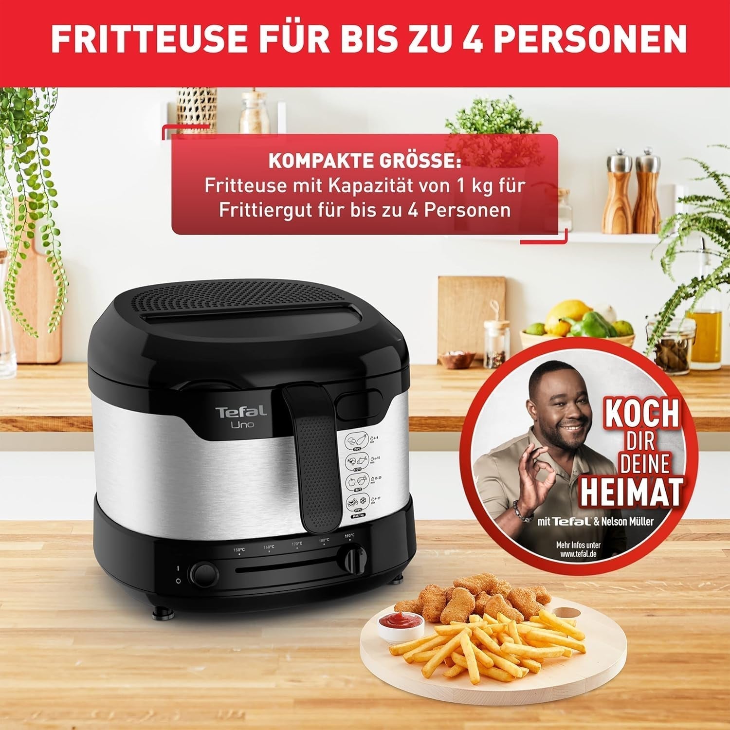 Fritös Tefal Uno M FF215D, 1470 Watt, kapacitet: 1 kg Naty Shop Appliances