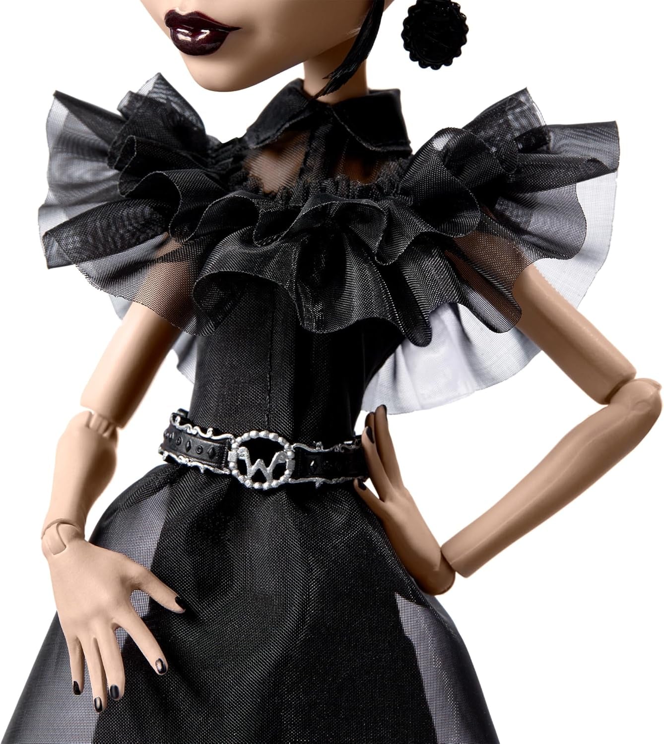 Monster High Wednesday Doll, Rave'N Wednesday Collectible Figure i svart Goth Dance Stage Inspirerad klänning, premiumtillbehör och dockställ, HXJ03 Naty Shop Dolls
