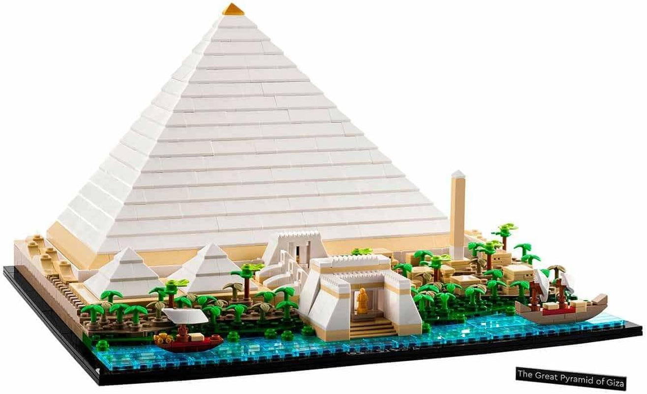 LEGO 21058 Arkitektur The Pyramid of Cheops Byggsats för hantverk som kreativ hobby, presentidé för vuxna, män, kvinnor, mamma, pappa, kreativ aktivitet, samling av berömda landmärken Byggset Besuche den LEGO-Store