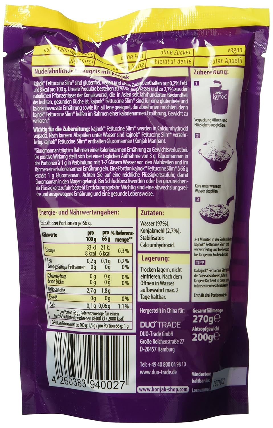 Fettuccine Slim, kartong med 10 st, 499974