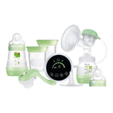 MAM Elektrisk och manuell bröstpump 2 i 1, med 9 stimuleringsnivåer, innehåller 2 flaskor, enkel start, grönt Tillbehör Mat och amning Bebe Naty Shop