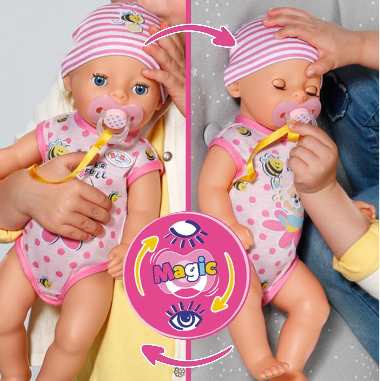 BABY Born Lena (Little Baby Girl) 36Cm, 7-funktions docka för barn från 1 år, fungerar utan batteri, stor docka 36cm Dolls Naty Shop