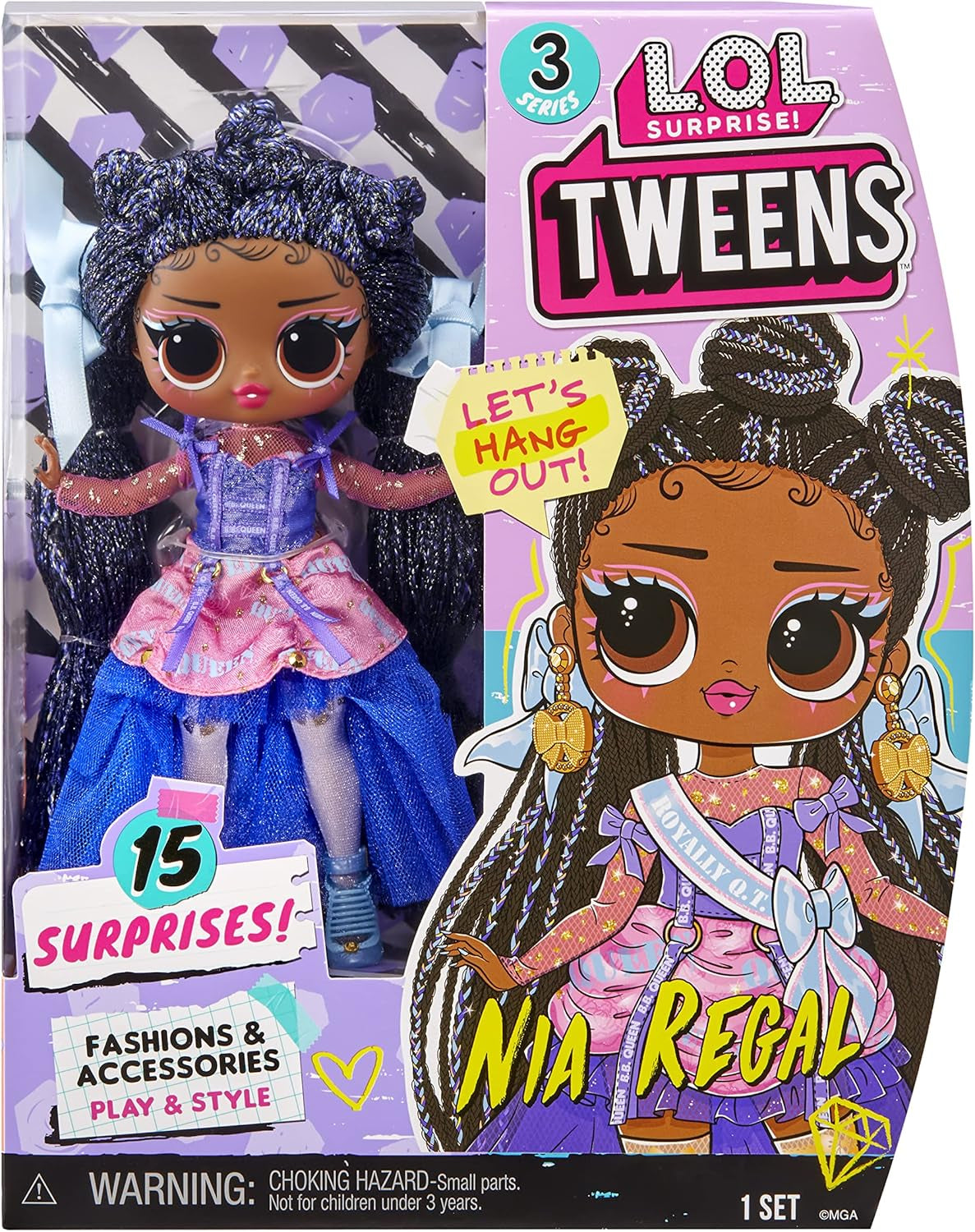LOL Överraskning! Tweens Fashion Doll Series 3 - NIA Regal 15 cm docka med överraskningar: extravaganta kläder, tillbehör och mer. Fantastisk samlarpresent för pojkar och flickor 18+ 584087