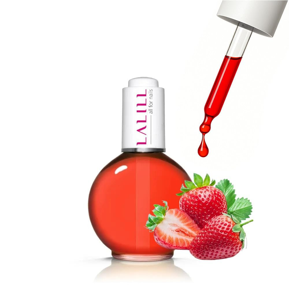 LALILL Nagelbandsolja 75Ml - Himbeere Nagelpflegeöl - Nagelöl Pflege Für Nägel Nagelhaut - SPA Maniküre Nageldesign Hände - Vegansk - Med pipett