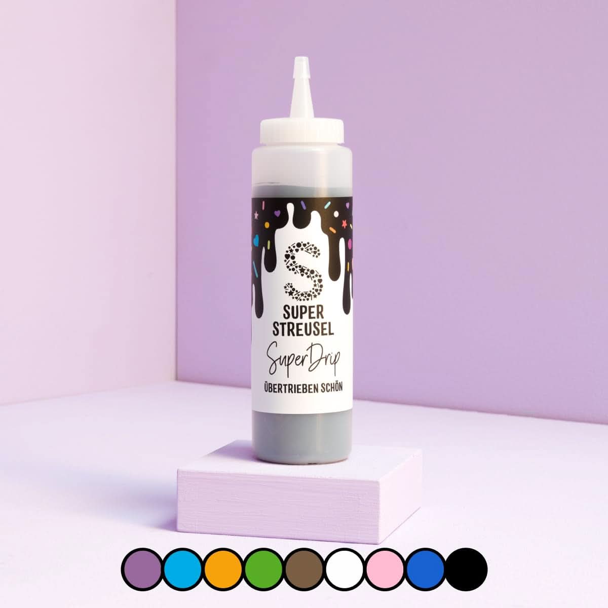 Super Drip Black Cake Glaze Cake Smälter Choklad 300 gram Glazes and Decor Naty Shop Black