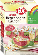 RUF Mix för tårtor, olika färger Glasyrer och Dekor Naty Shop 840 gram Rainbow Cake