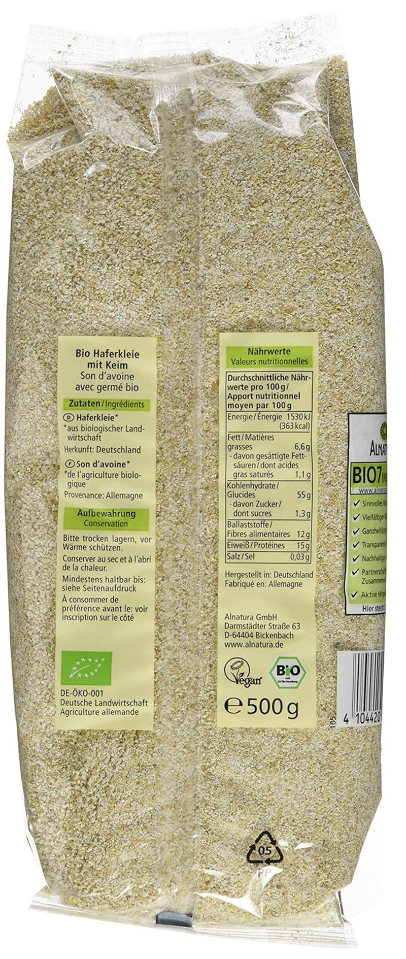 Ekologiskt havrekli med groddar, 500g