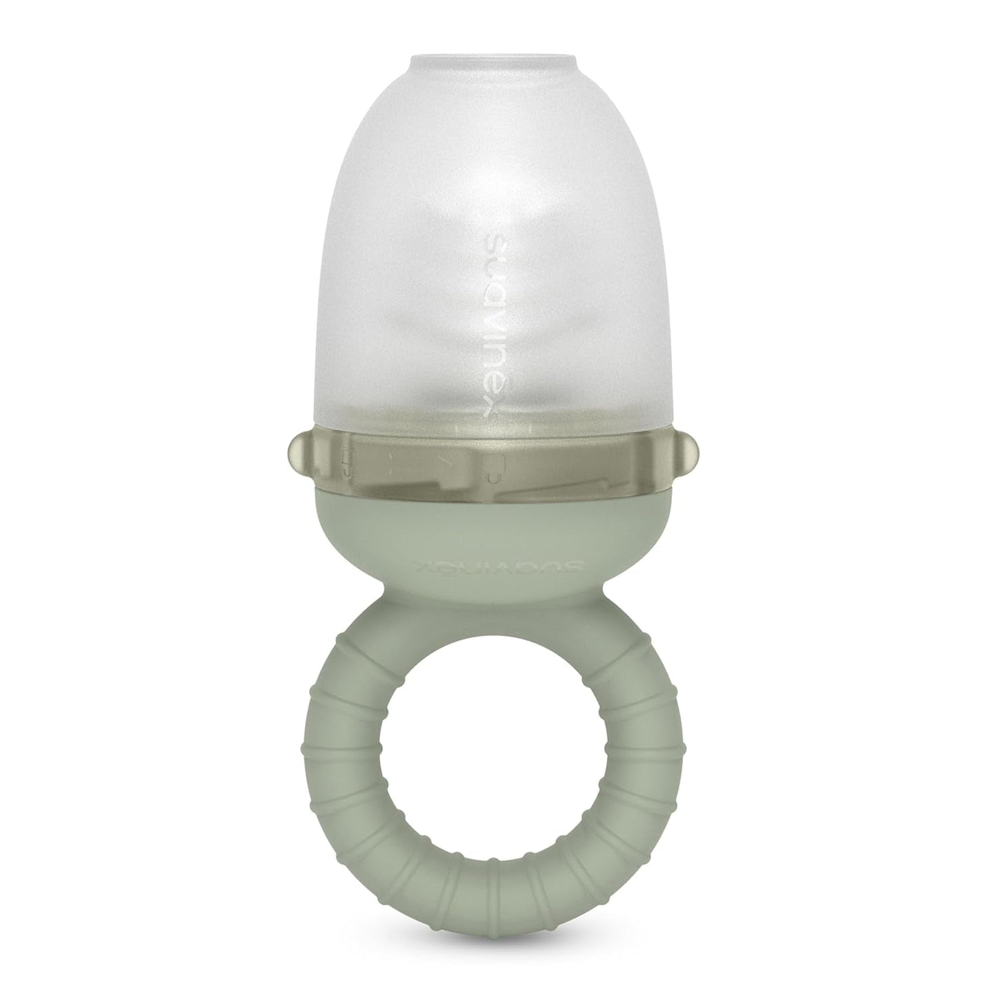 Suavinex Baby Chewing Guard Silikon av livsmedelskvalitet med lock Lätt att rengöra Diskmaskin och fryssäker lugnar tandköttet 6 månader Grönt