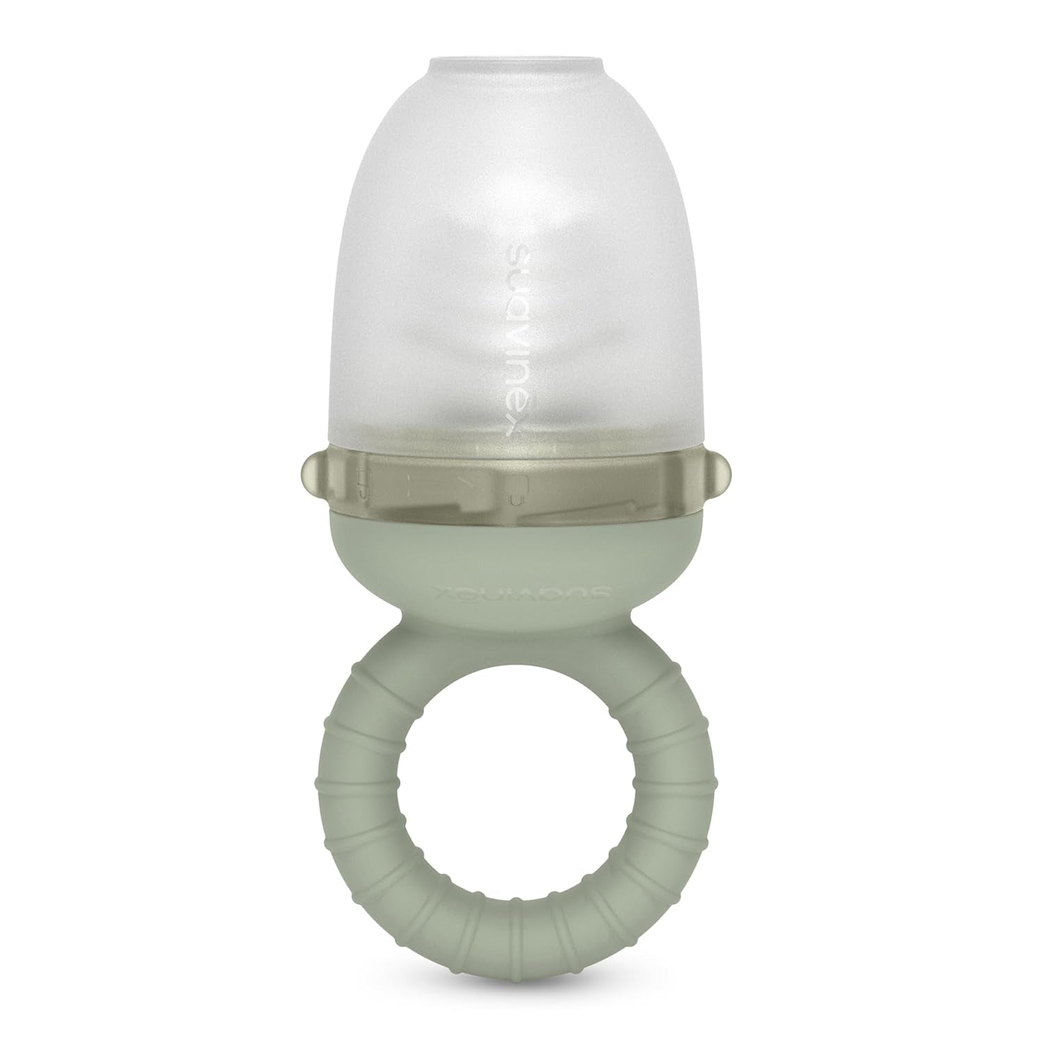 Suavinex Baby Chewing Guard Silikon av livsmedelskvalitet med lock Lätt att rengöra Diskmaskin och fryssäker lugnar tandköttet 6 månader Grönt