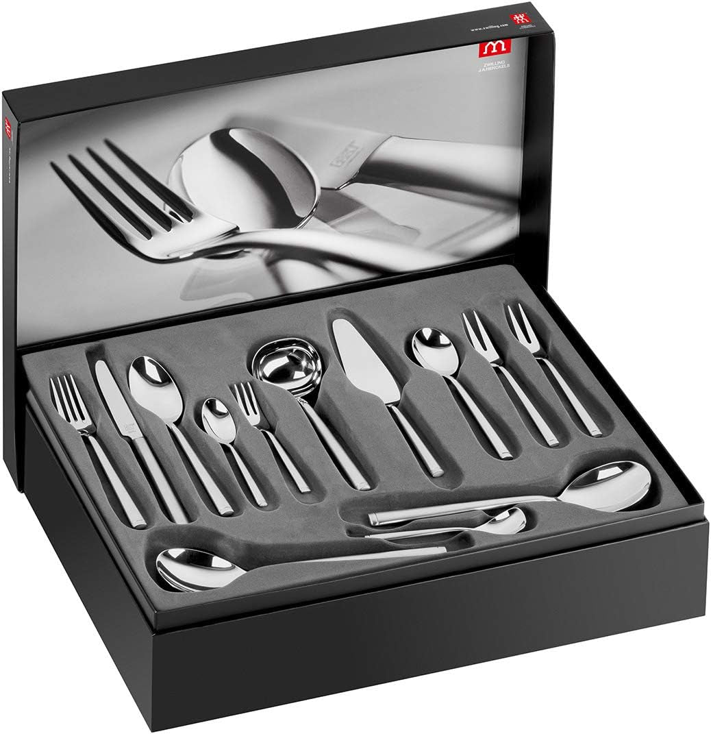ZWILLING Senses 68 delar bestickset för 12 18/10 Rostfritt stål/Premium Blad Stål Matt Finish Silver Naty Shop