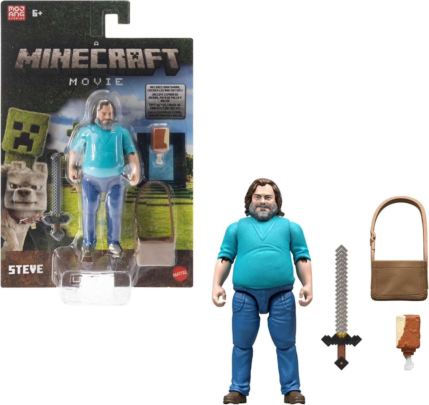 Mattel Minecraft Story Set med 4 Actionfigurer och 3 Accessories Encounters In The Overworld Set Minecraft Movie Inspired Collectible Toy JFR70 Action Figures Naty Shop Steve With Accessory Set