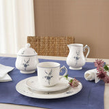 Villeroy & Boch Vieux Luxembourg Mjölkmugg, 300 ml, Premium Porslin, Vit/Blå, 1023410760, Flerfärgad