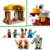LEGO Minecraft Ghast Balloon Attack - Spelleksak för barn - Byggset för videospel med hus, kyckling och golem - Filmvaror för pojkar 10+ - 21273 Byggset Beuche den LEGO-Store