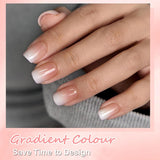 240 st Korta lösnaglar Set - Korta naturliga konstgjorda falska naglar för limning - Nude Gradient Konstgjorda naglar för Box Nail Extensions (Nude Gradient)