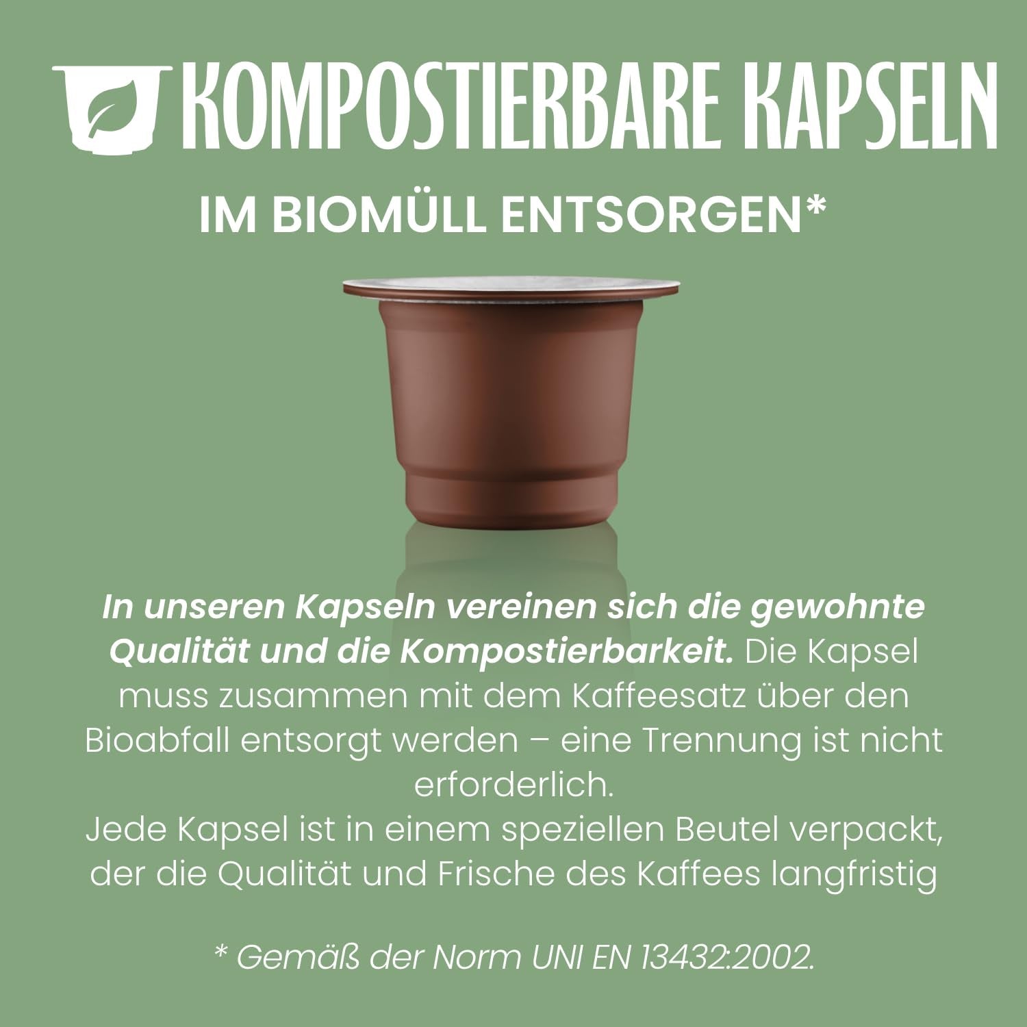 Caffè Vergnano 1882 - Èspresso Kompostierbare Kaffeekapseln , kompatibel med Nespresso, Intenso (Intenso) - Packung Enthält 100 Kapseln