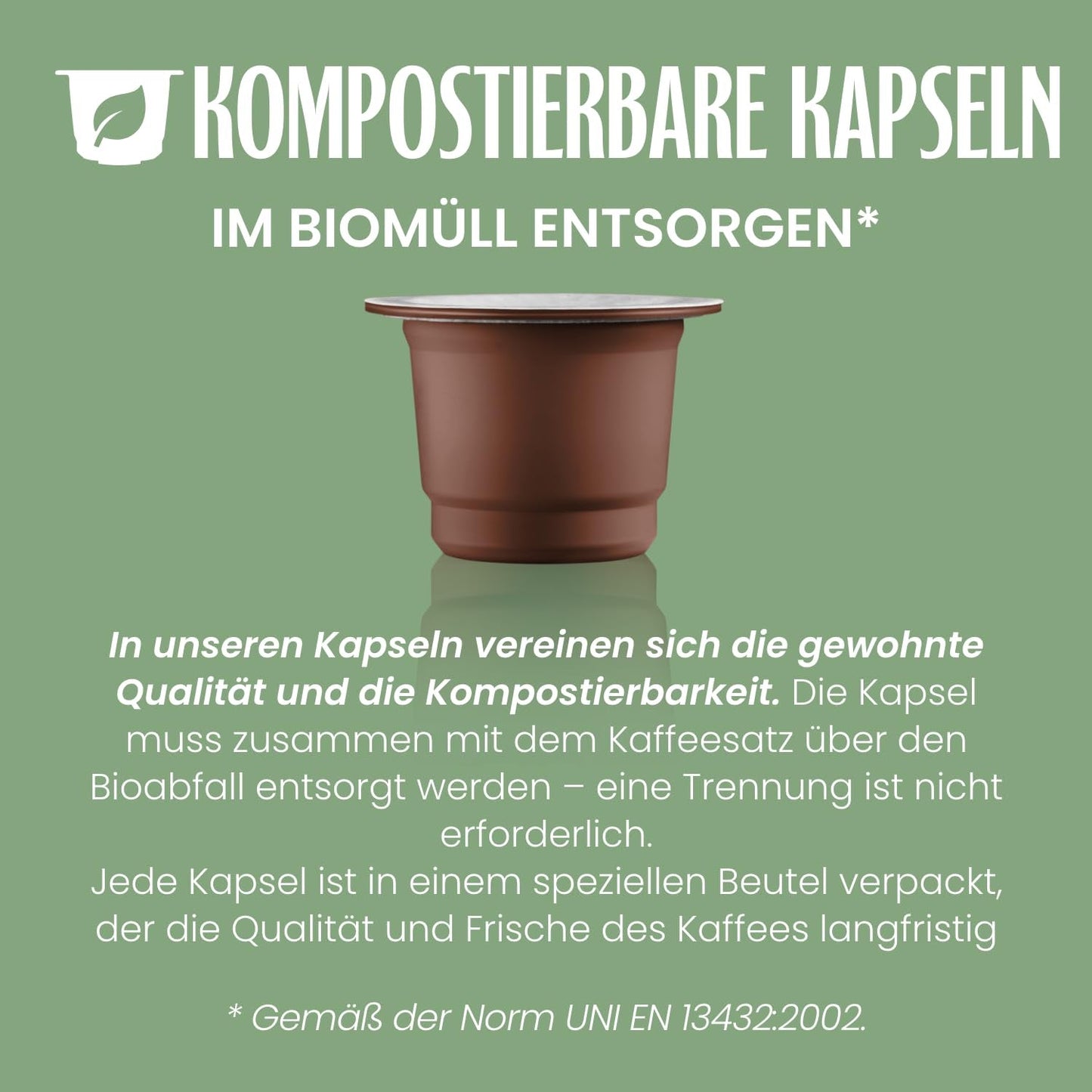 Caffè Vergnano 1882 - Èspresso komposterbar Kaffeekapseln, kompatibel med Nespresso, Cremoso (Creamy) - Packung Enthält 100 Kapseln