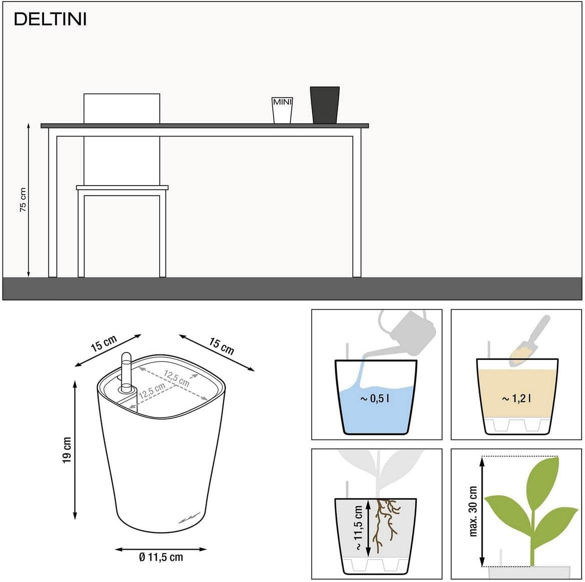 LECHUZA DELTINI blank vit 14900