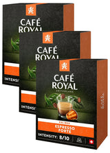 Espresso Forte 36 Kapseln für Nespresso Kaffee Maschine - 8/10 Intensität - UTZ-zertifiziert Kaffeekapseln aus Aluminium (Packung mit 3)