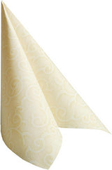 Papstar, 50 servetter "ROYAL Collection" 1/4-faldigt 40 Cm X 40 Cm champagne "Casali", #84877