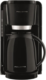 Rowenta Adagio Filter Espressomaskin, Termokanna i rostfritt stål, Håller kaffet varmt i upp till 4 timmar, 10-15 kopparkapacitet, 1,25L Kapacitet, Avtagbar filterkorg, Autoavstängning, Svart, CT3818