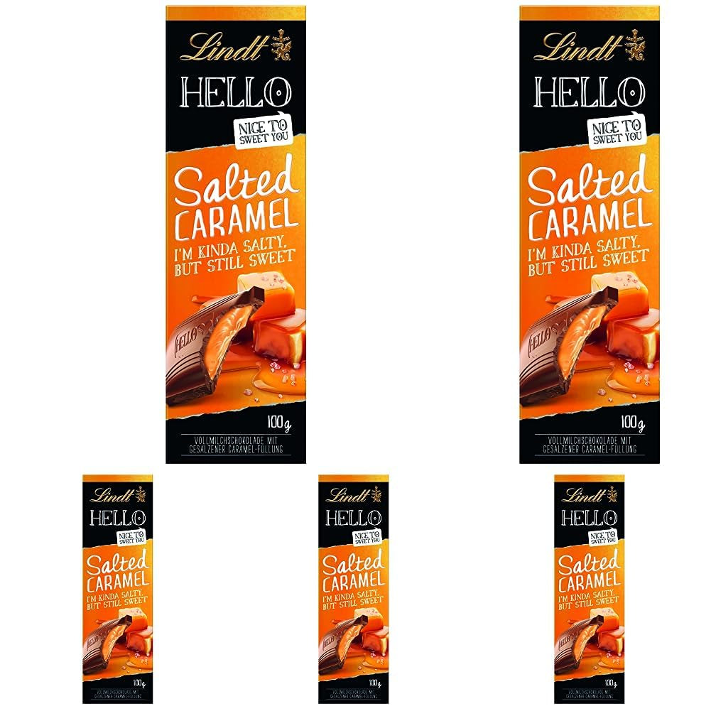 HEJ Saltkola Choklad | Bar 100g | Mjölkchoklad med saltad kolafyllning | Chokladkaka | Chokladpresent (paket med 5)