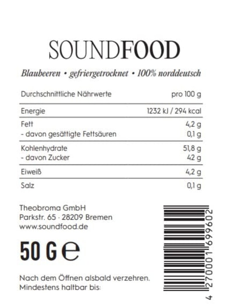 Blåbär | lyofiliserade blåbär, hela från Tyskland | regional = 100 % Nordtyskland | skörd 2024, 40 g Naty Shop torkade produkter