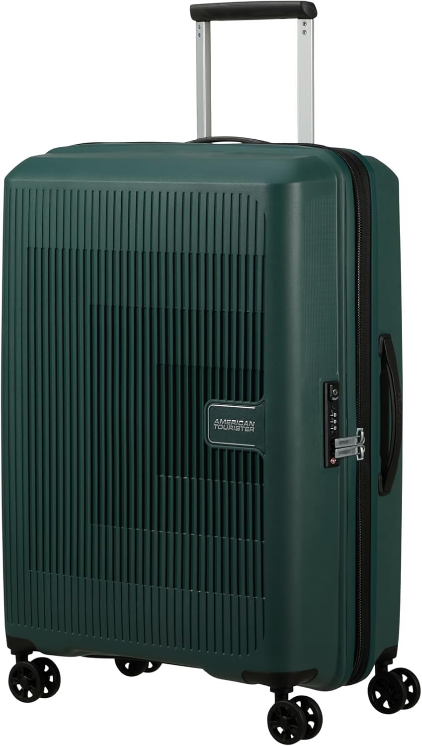 American Tourister Aerostep - Spinner L, Expanderbar resväska, 77 cm, 101,5/109 L, Orange (Bright Orange) - Naty Shop