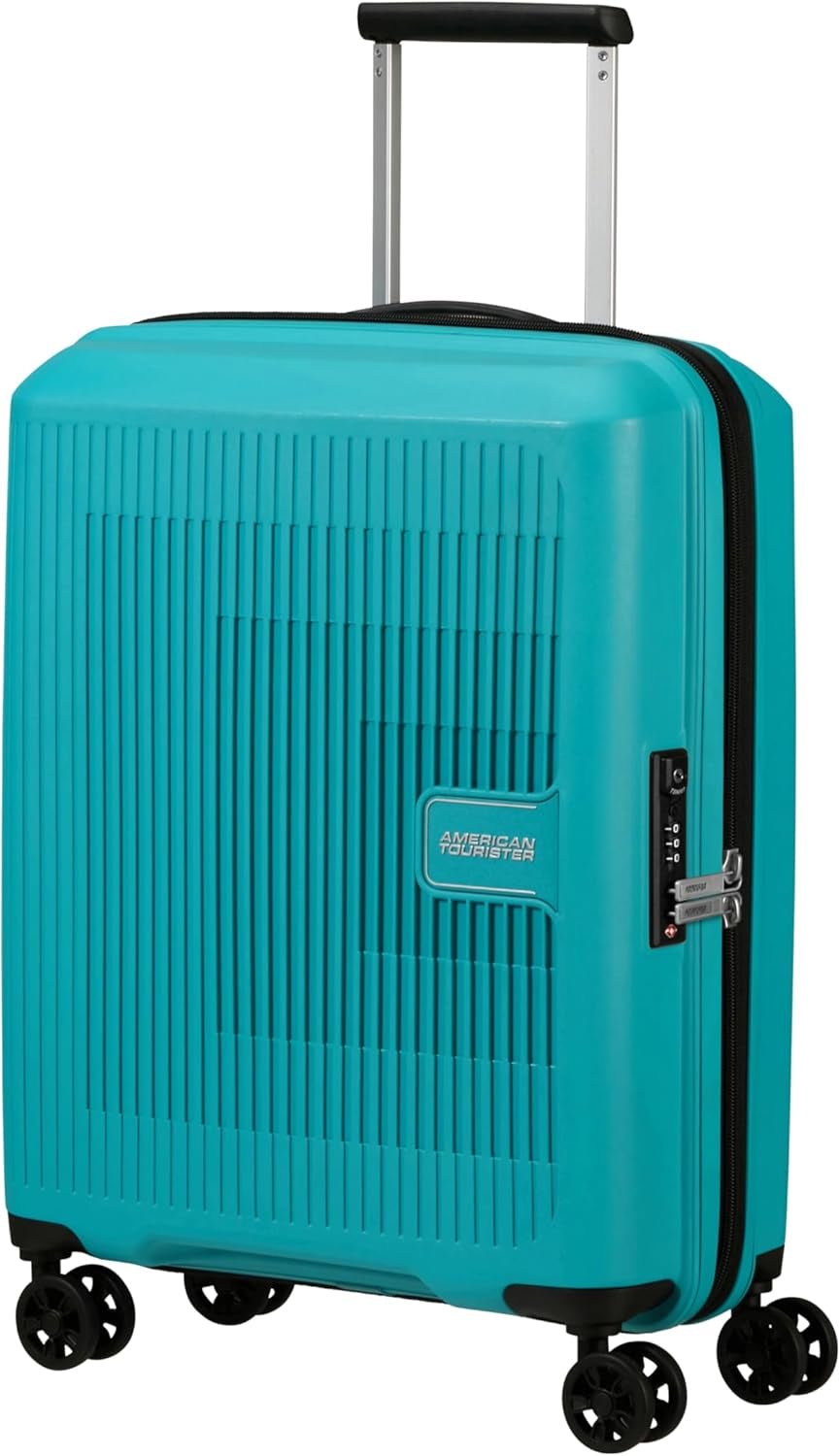 American Tourister Aerostep - Spinner L, Expanderbar resväska, 77 cm, 101,5/109 L, Orange (Bright Orange) Bagage och reseutrustning Naty Shop Turquoise (Tone Turquoise) S (55 Cm - 36/40 L)