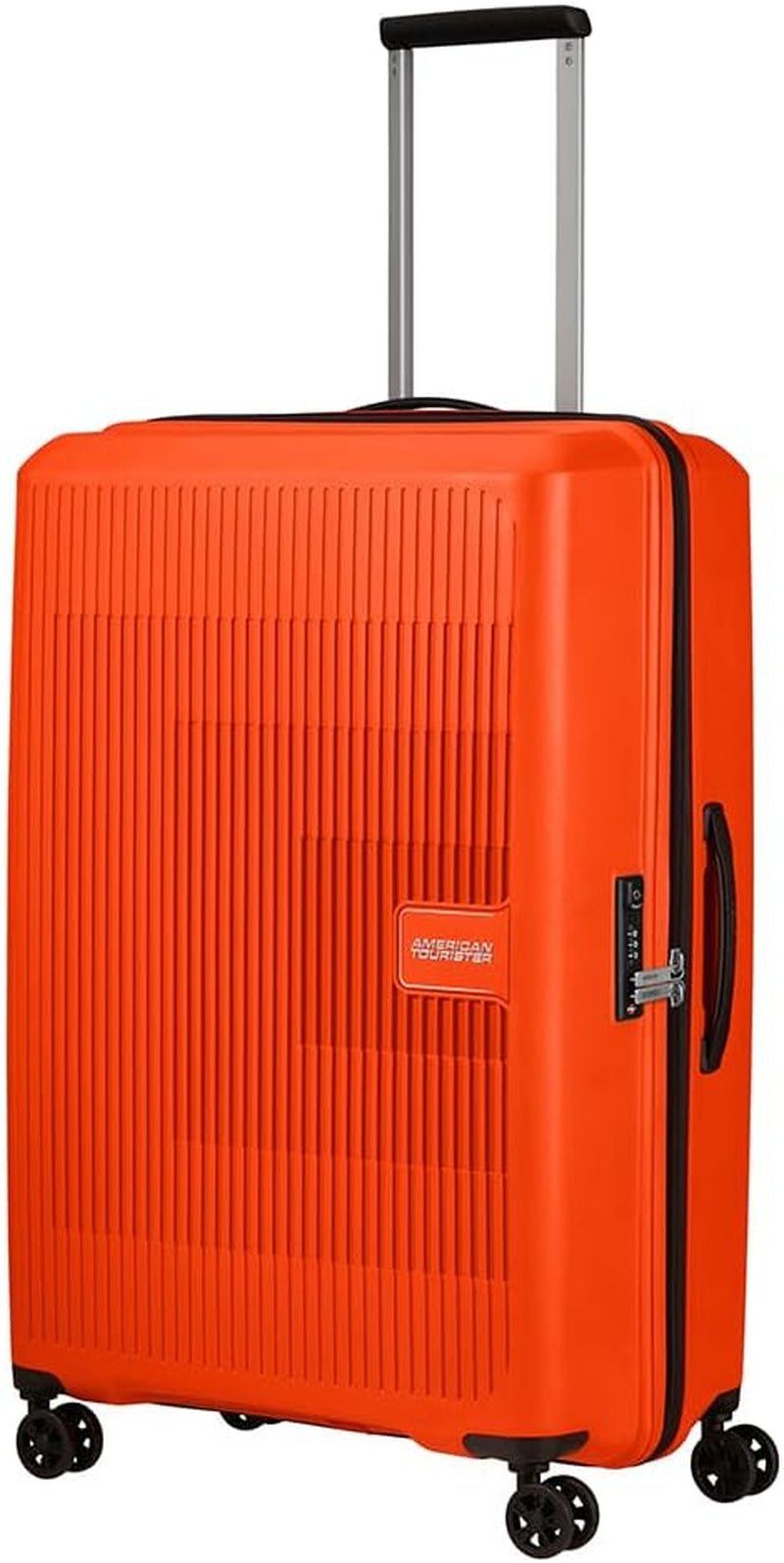 American Tourister Aerostep - Spinner L, Expanderbar resväska, 77 cm, 101,5/109 L, Orange (Bright Orange) Bagage och reseutrustning Naty Shop