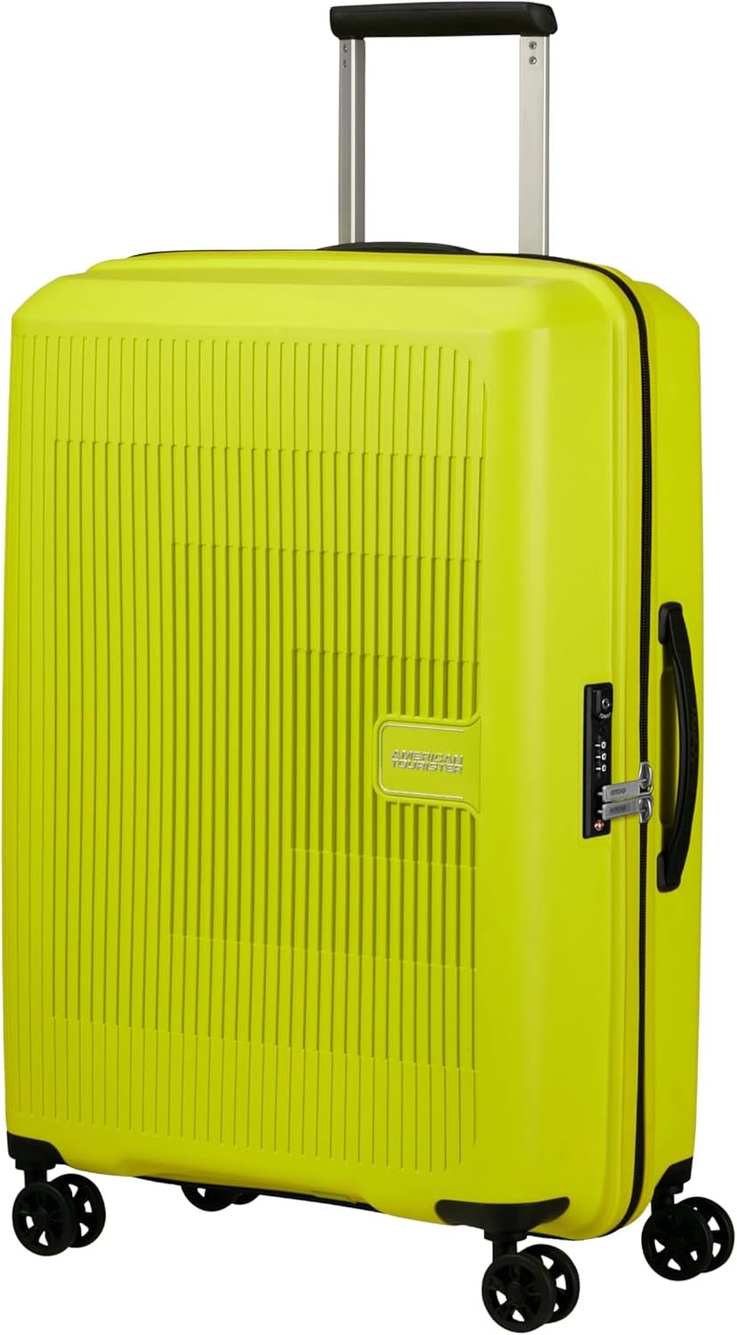 American Tourister Aerostep - Spinner L, expanderbar resväska, 77 cm, 101,5/109 L, Orange (Bright Orange) Bagage och reseutrustning Naty Shop Green (Light Lime) M (67 Cm - 66,5/72,5 L)