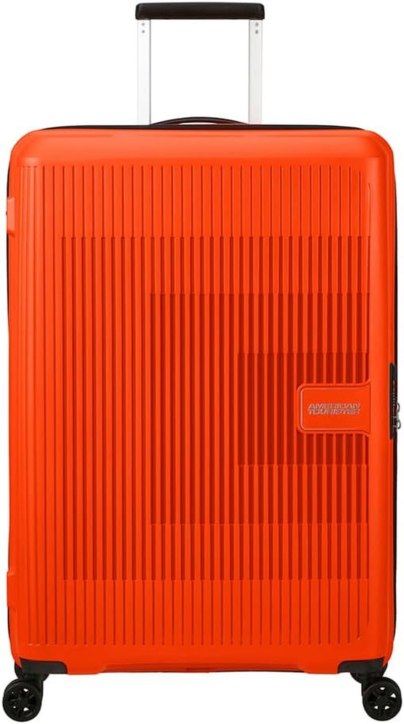 American Tourister Aerostep - Spinner L, expanderbar resväska, 77 cm, 101,5/109 L, Orange (Bright Orange) Bagage och reseutrustning Naty Shop Orange (Bright Orange) L (77 cm - 101,5/109 L)