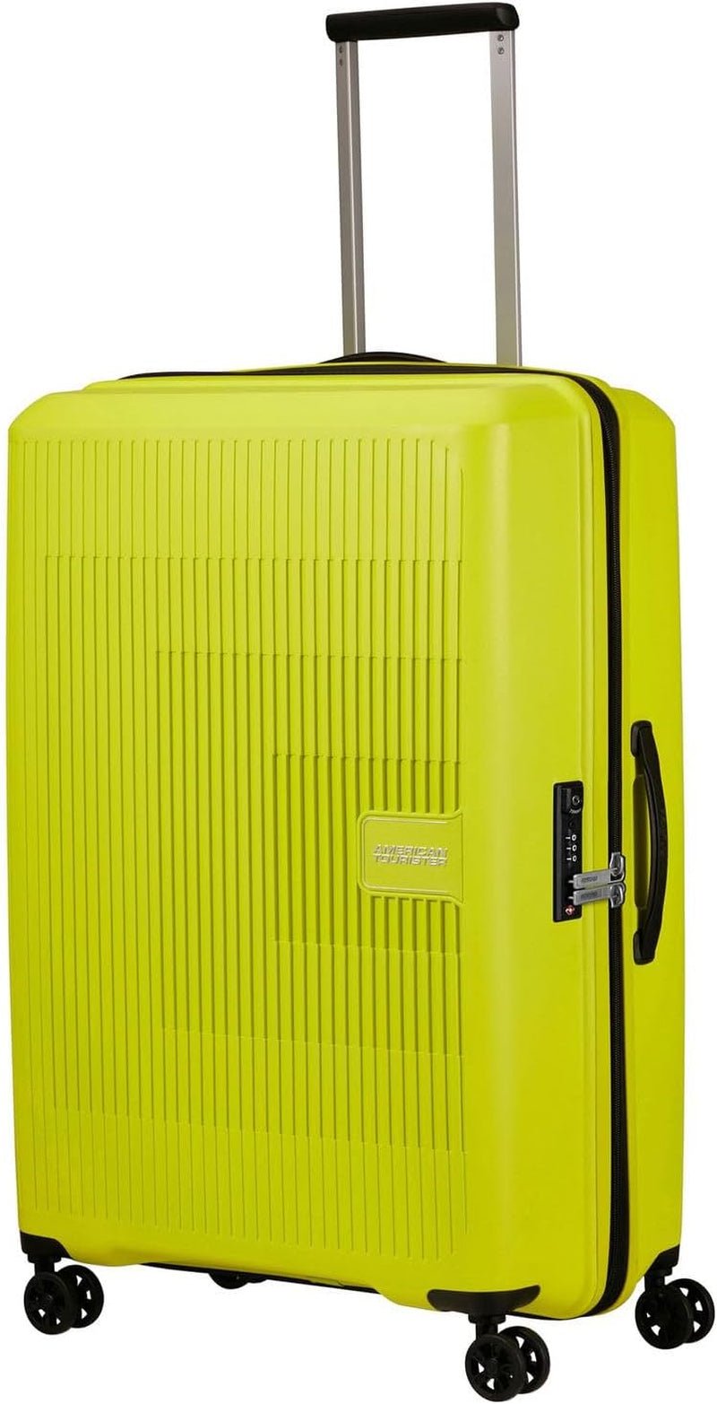 American Tourister Aerostep - Spinner L, expanderbar resväska, 77 cm, 101,5/109 L, Orange (Bright Orange) Bagage och reseutrustning Naty Shop Green (Light Lime) L (77 cm - 101,5/109 L)