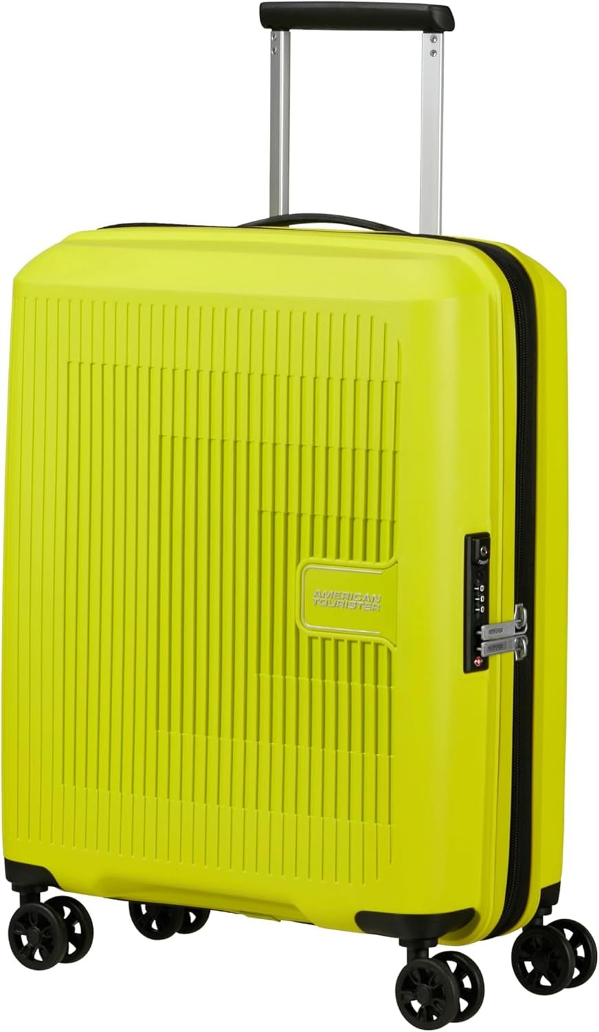 American Tourister Aerostep - Spinner L, Expanderbar resväska, 77 cm, 101,5/109 L, Orange (Bright Orange) - Naty Shop