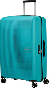 American Tourister Aerostep - Spinner L, Expanderbar resväska, 77 cm, 101,5/109 L, Orange (Bright Orange) Bagage och reseutrustning Naty Shop Turquoise (Tone Turquoise) L (77 cm - 101,5/109 L)
