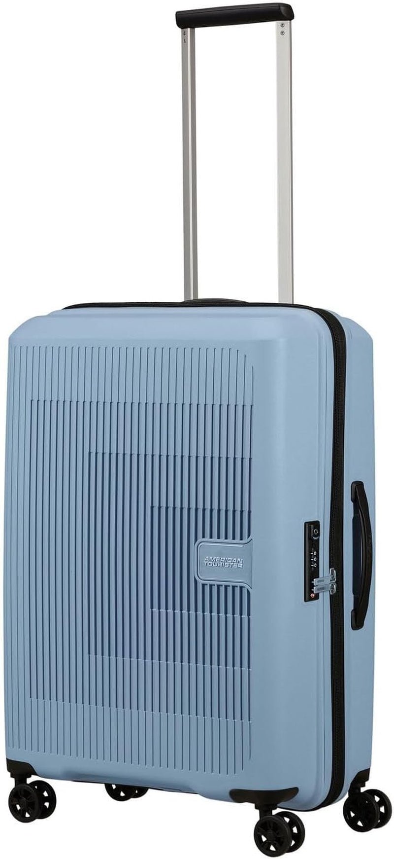 American Tourister Aerostep - Spinner L, Expanderbar resväska, 77 cm, 101,5/109 L, Orange (Bright Orange) Bagage och reseutrustning Naty Shop Grey (Soho Grey) M (67 Cm - 66,5/72,5 L)