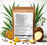 Frystorkad ananas 125g stora bitar, Frystorkad frukt utan tillsatser 100% ren - Naturlig torkad frukt - Torkad ananas, torkad frukt från Foozia Dehydrerade produkter Naty Shop