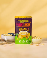 Frystorkad ananas BITS 100g stora bitar till smoothie bowls, müsli, gröt topping - frystorkad frukt utan tillsatt socker - torkad ananas - frukt från NutriPur Dehydrerade produkter Naty Shop