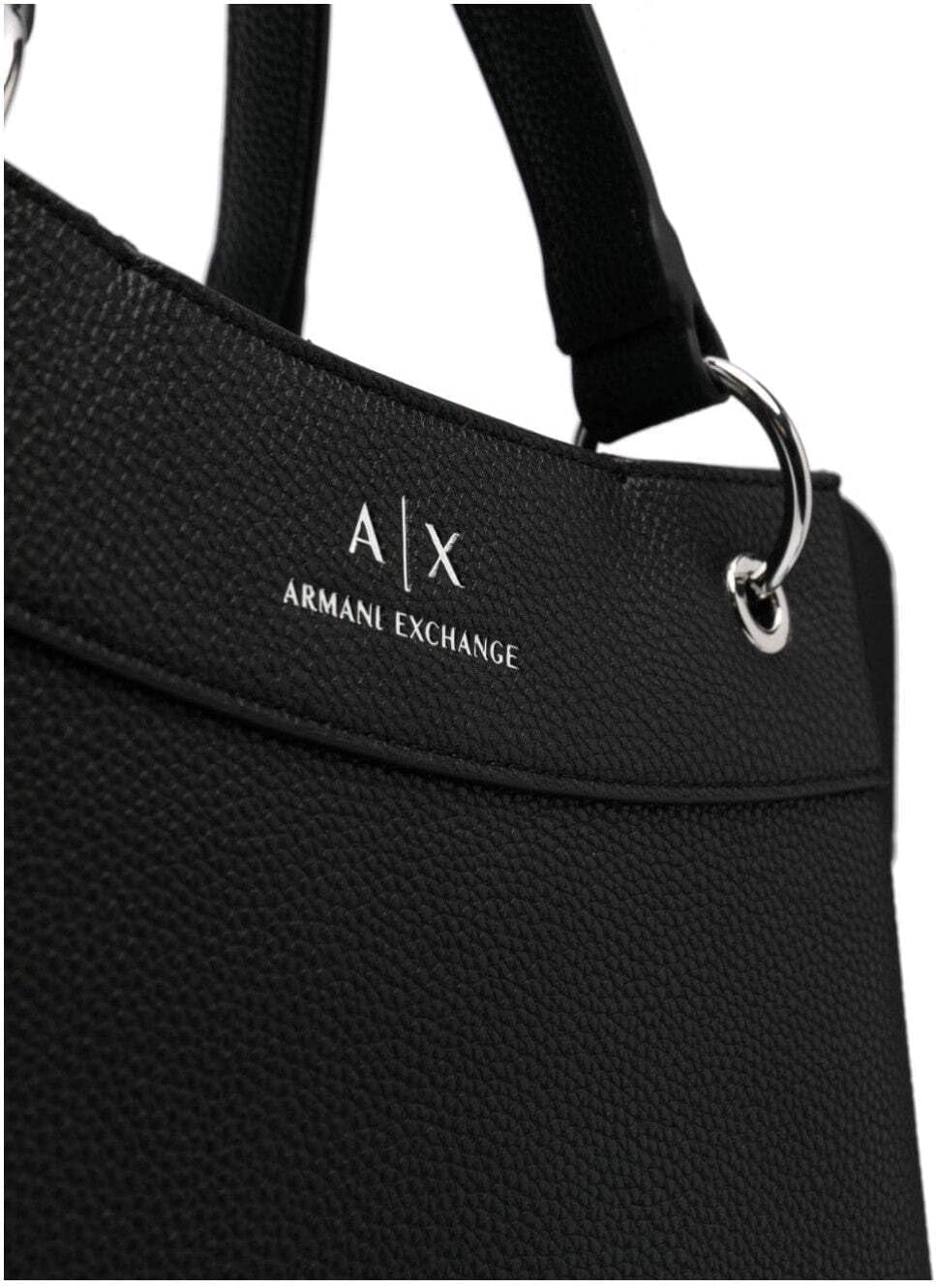 Armani Exchange Essential for Women, Wave, Silvertryckt logotyp Shopping L Damväskor Naty Shop