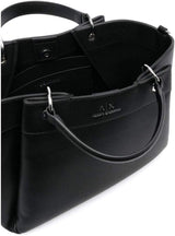 Armani Exchange Essential for Women, Wave, Silvertryckt logotyp Shopping L-väskor Dam Naty Shop Svart