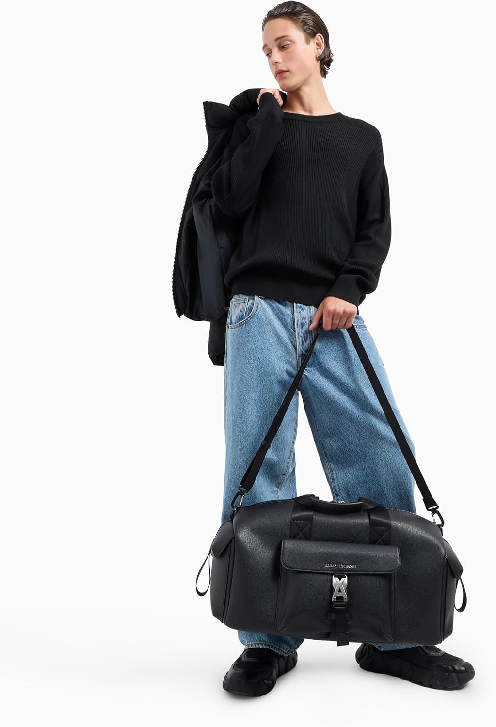 Armani Exchange Matthew resväska för män Slitstark yxa Tuc-stängning Bagage & reseutrustning Naty Shop